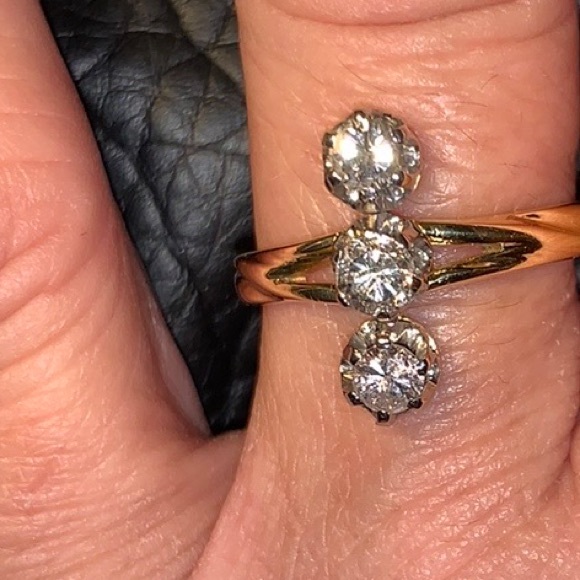 Jewelry - 18KVintage Soviet .65cts  natural diamond ring